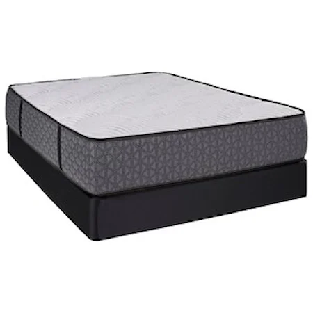 Queen Firm Pocketed Coil Mattress and All Wood Foundation